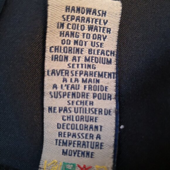 Item & Co Ladies Size Large (14) Loose Fit Black Button Front Shirt - Picture 4 of 6